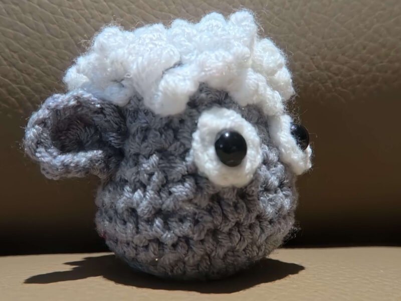 side of sheep crochet kit photo