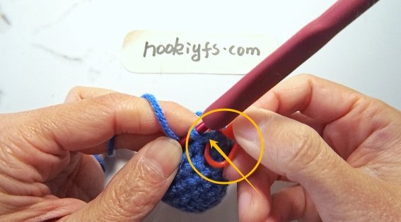 We should have a good habit of marking the first single crochet decrease stitch after it is completed.
