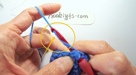 Yarn over.