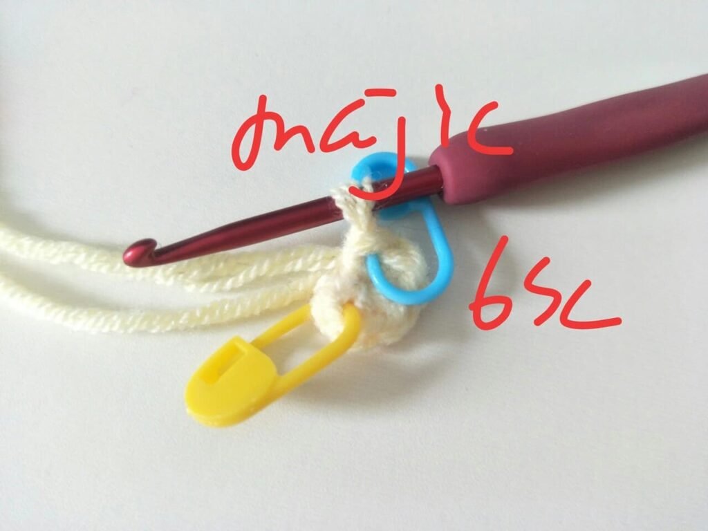 6sc in to magic ring for pikachu crochet