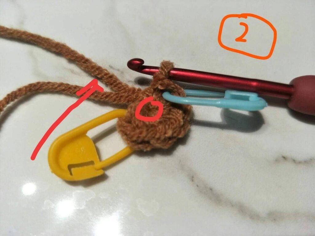 Crochet Bear Pattern -pull the left yarn
