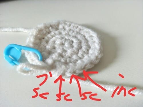 R5 crochet order for pig crochet