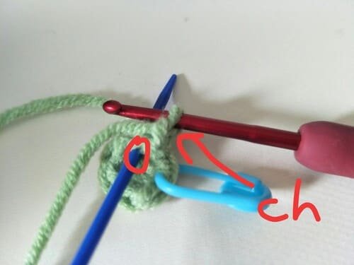 add chain stitch for row