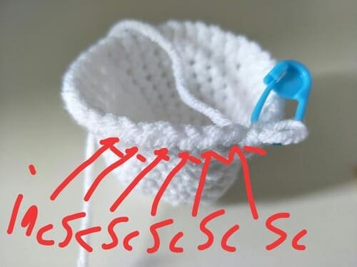 crochet R12 order 5sc inc