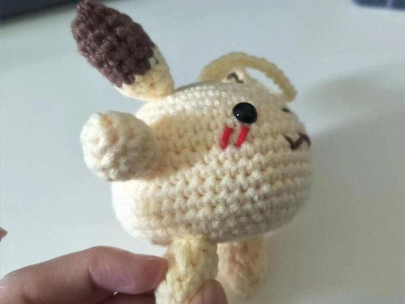side of pikaqiu crochet