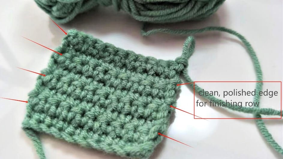 single crochet rows edge picture