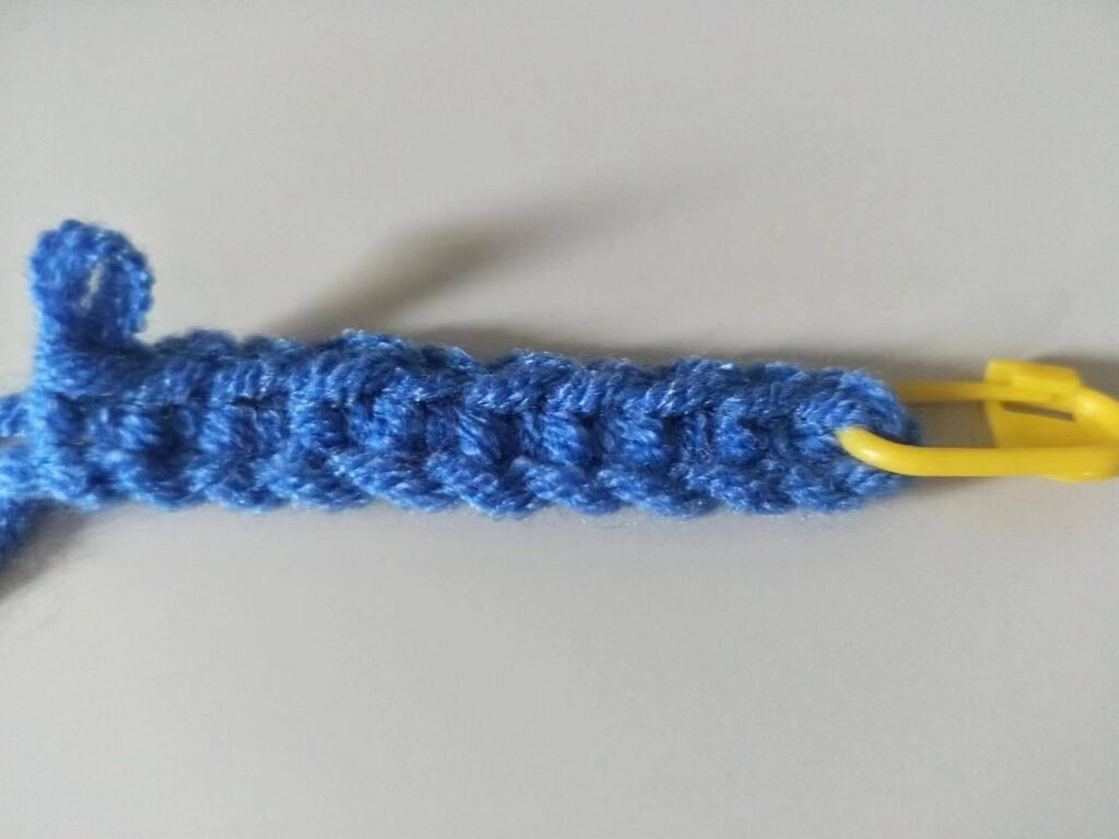 across the row of single crochet