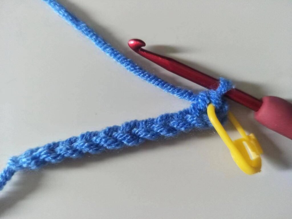 first single crochet with marker