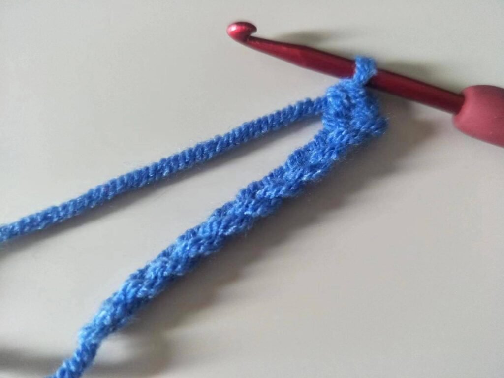 single crochet stitch is completed