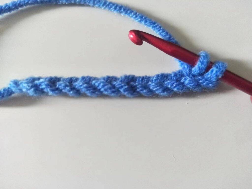 2 loops on the hook for single crochet stitch