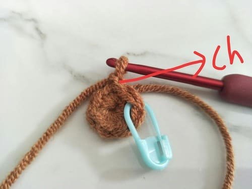 Crochet Bear Pattern-add ch for R2