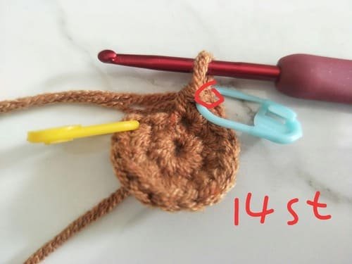 R2- count the number of stitches:14
