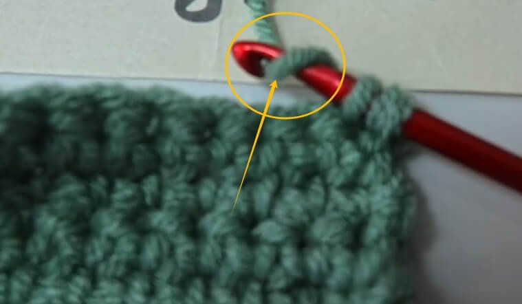 Yarn over again and pull through both loops on the hook.