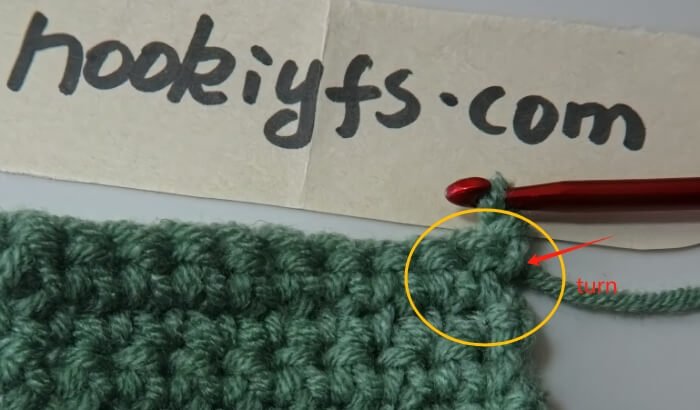 turn of single crochet rows