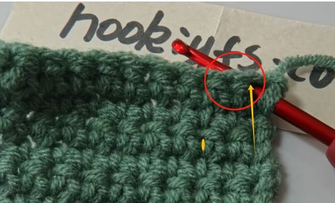 Insert your hook into the second chain