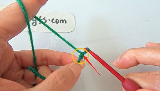 knot for chain stitch