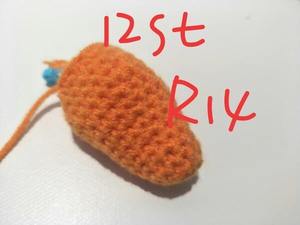 12 st for R14 for carrot crochet