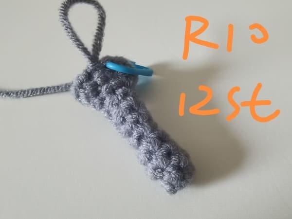 12 stitches for round 10 for elephant crochet