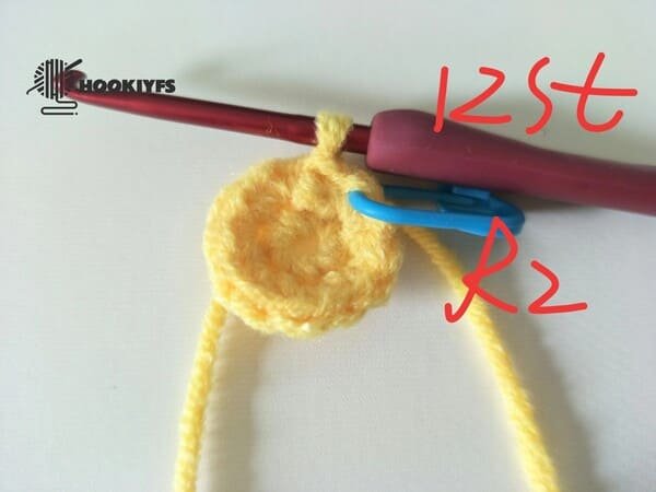 12 stitches for round 2 for duck crochet