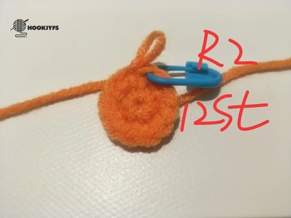 12 stitches for round 2 for persimmon crochet