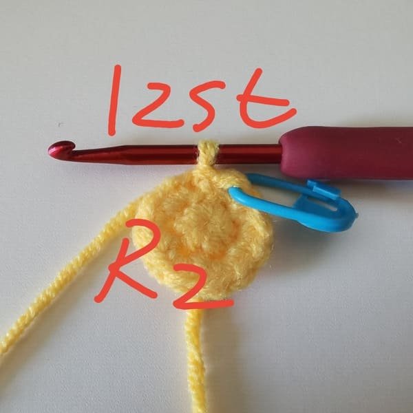 12 stitches for round 2 for pineapple crochet pattern