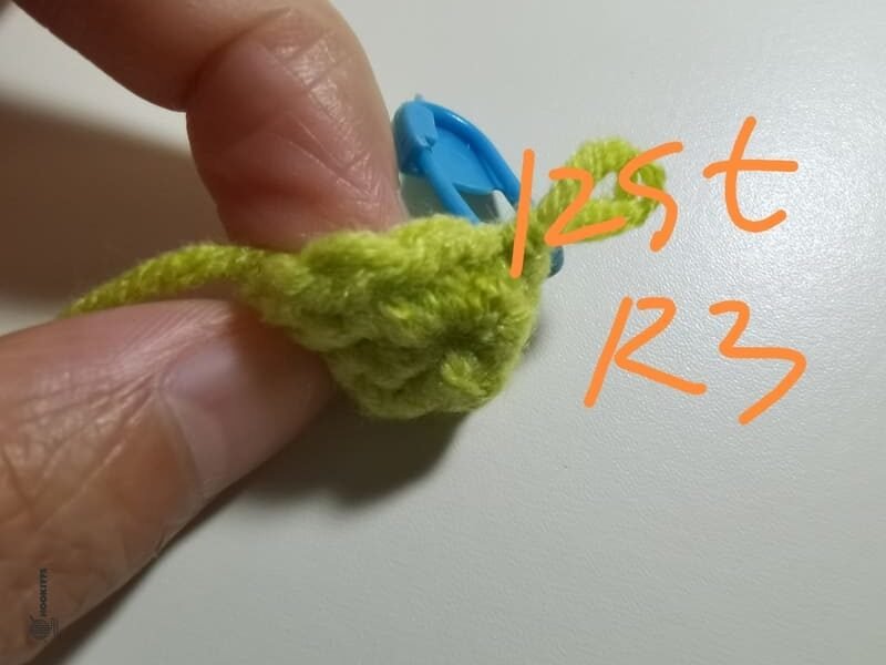 12 stitches for round 3 for lemon crochet pattern
