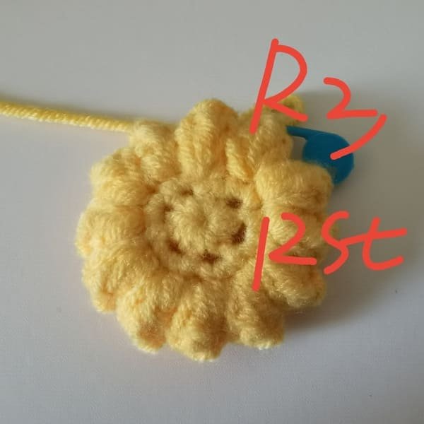 12 stitches for round 3 for pineapple crochet pattern