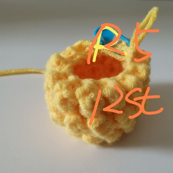 12 stitches for round 5 for pineapple crochet pattern