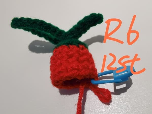 12 stitches for round 6 for chili crochet