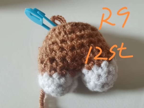 12 stitches for round 9 for body of hello kitty crochet pattern