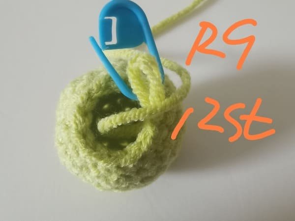12 stitches for round 9 for octopus crochet