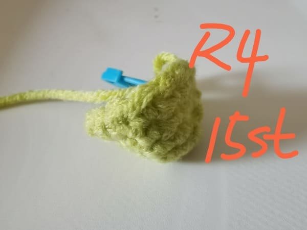 15 stitches for round 4 for snake crochet pattern