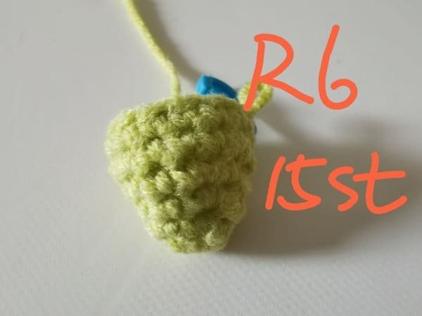 15 stitches for round for snake crochet pattern