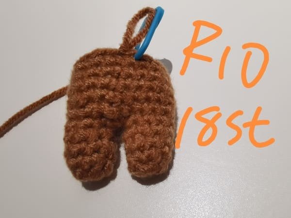 18 stitches for round 10 for teddy bear crochet