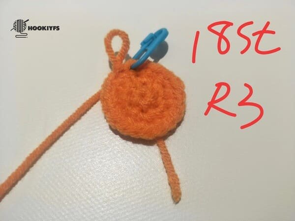 18 stitches for round 3 for persimmon crochet
