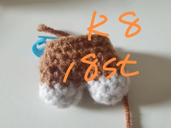 18 stitches for round 8 for body of hello kitty crochet pattern