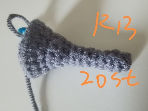20 stitches for round 13 for elephant crochet