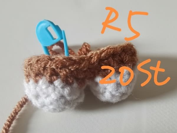 20 stitches for round 5 for body of hello kitty crochet pattern