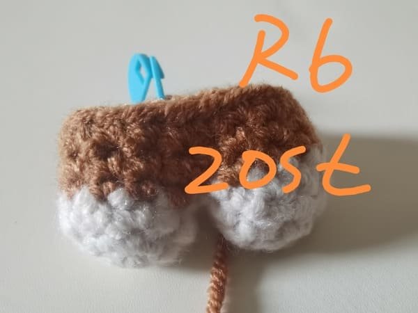 20 stitches for round 6 for body of hello kitty crochet pattern