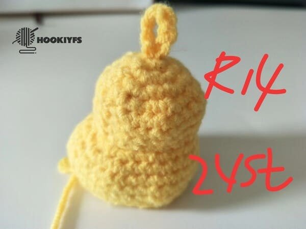 24 stitches for round 14 for duck crochet
