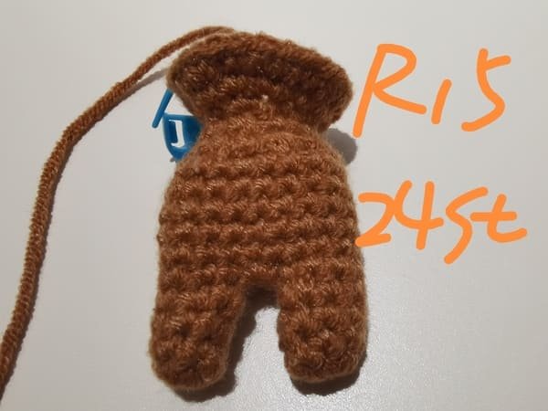 24 stitches for round 15 for teddy bear crochet