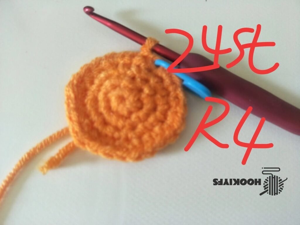 24 stitches for round 4 for persimmon crochet