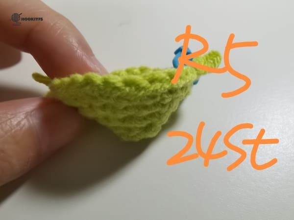24 stitches for round 5 for lemon crochet pattern