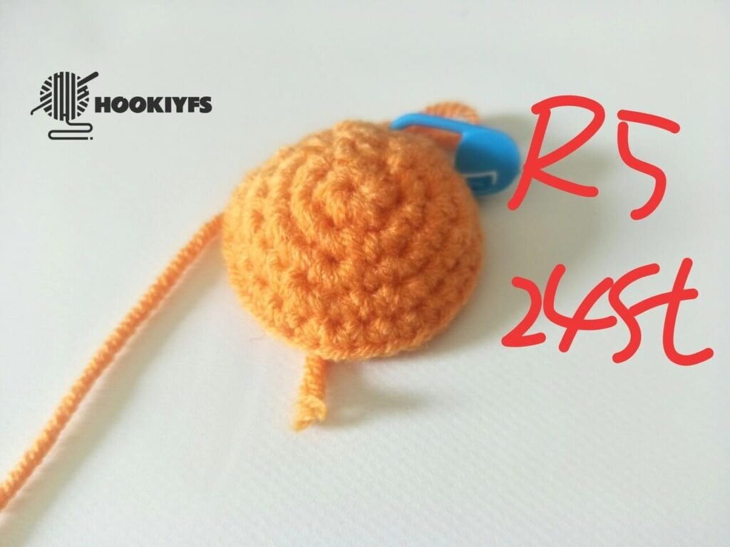 24 stitches for round 5 for persimmon crochet