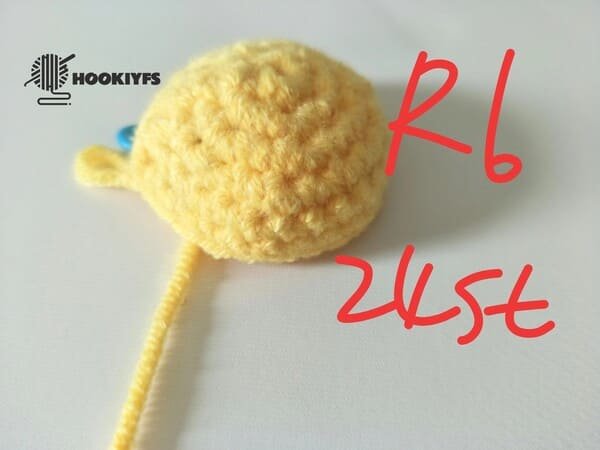 24 stitches for round 6 for duck crochet