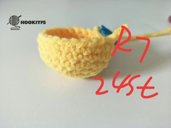 24 stitches for round 7 for duck crochet