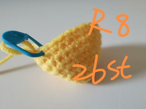 26 stitches for round 8 for mango crochet