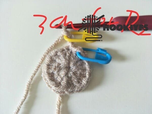 3 ch for R2 for turtle crochet