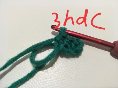 3 hdc for leaf
