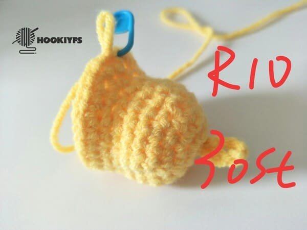 30 stitches for round 10 for duck crochet